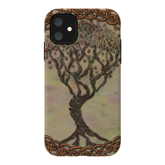 iPhone 11 StrongFit Celtic Tree of Life II by Lotti Brown