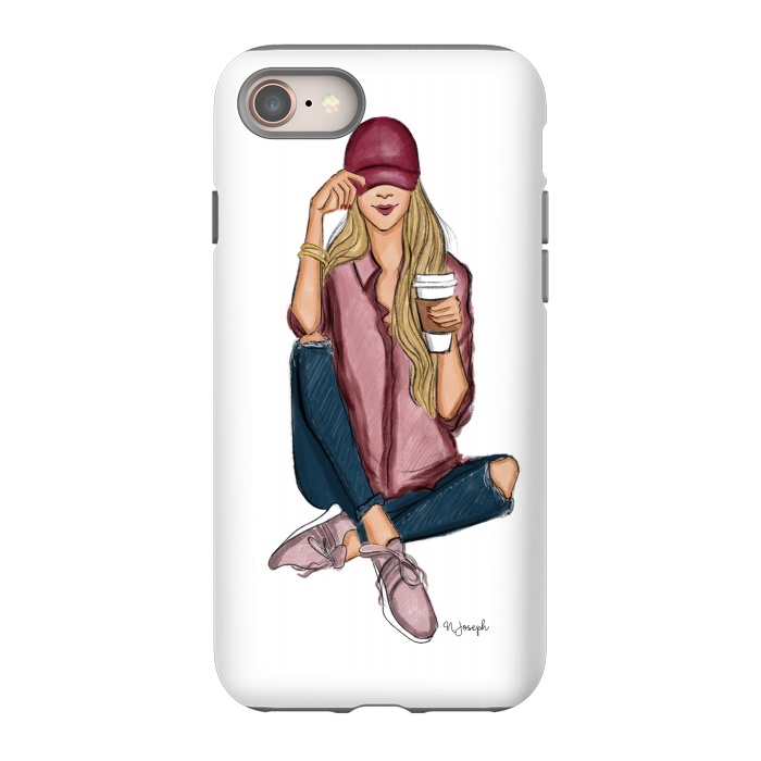iPhone SE StrongFit Basic Chic - Blonde by Natasha Joseph Illustrations 