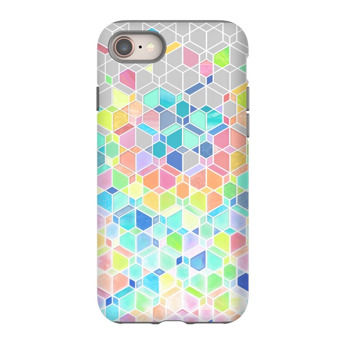 iPhone SE StrongFit Rainbow Cubes and Diamonds by Micklyn Le Feuvre