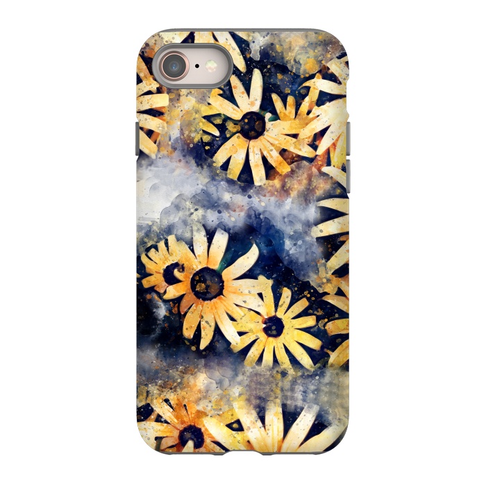 iPhone SE StrongFit Yellow Floral by Creativeaxle