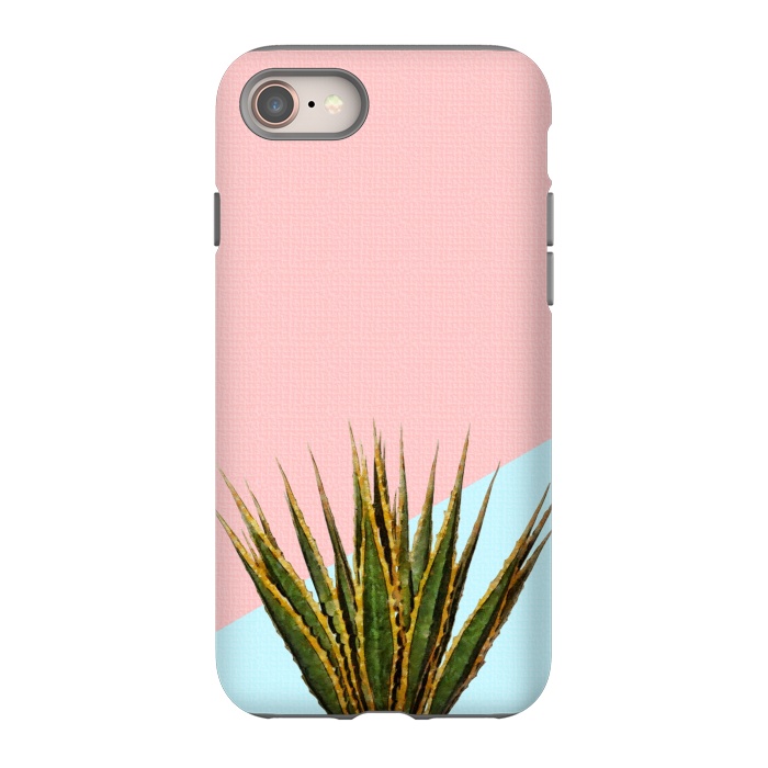 iPhone SE StrongFit  Agave Plant on Pink and Teal Wall by amini54