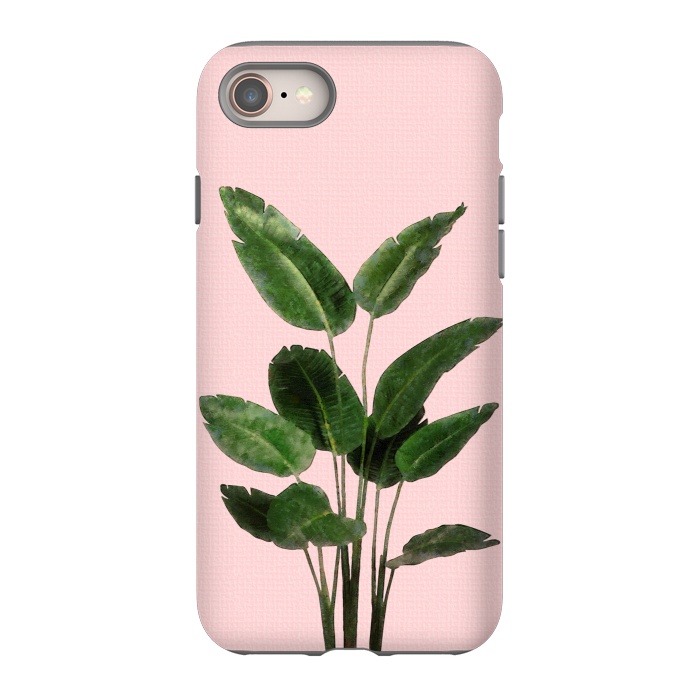 iPhone SE StrongFit Bird of Paradise Plant on Pink by amini54