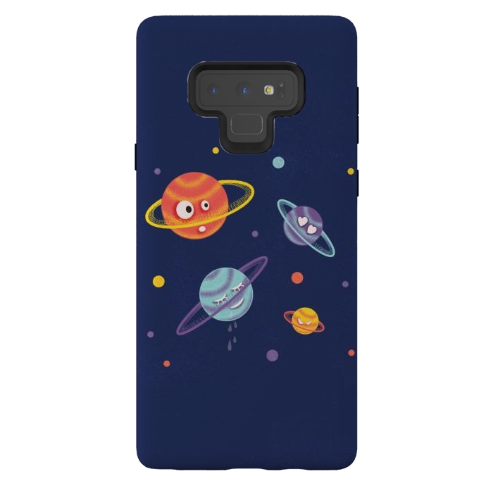Galaxy Note 9 StrongFit Cute Planets Cartoon Space Kids by Boriana Giormova