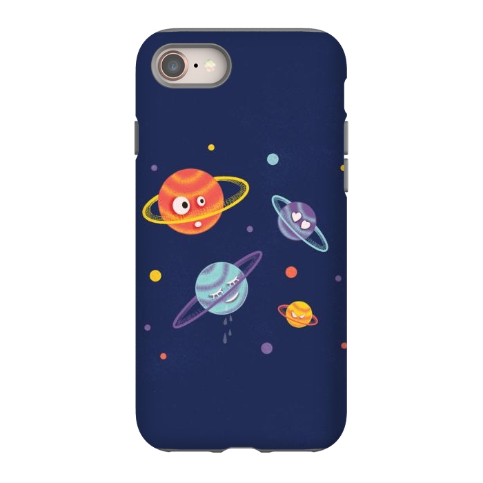iPhone SE StrongFit Cute Planets Cartoon Space Kids by Boriana Giormova