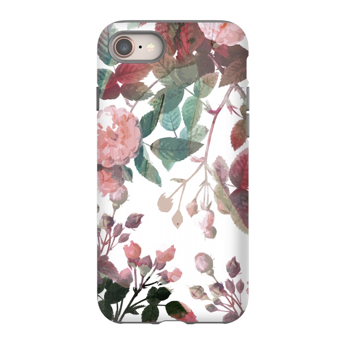 iPhone SE StrongFit Watercolor painted roses - autumnal colors by Oana 