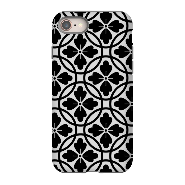 iPhone SE StrongFit black floral pattern by MALLIKA