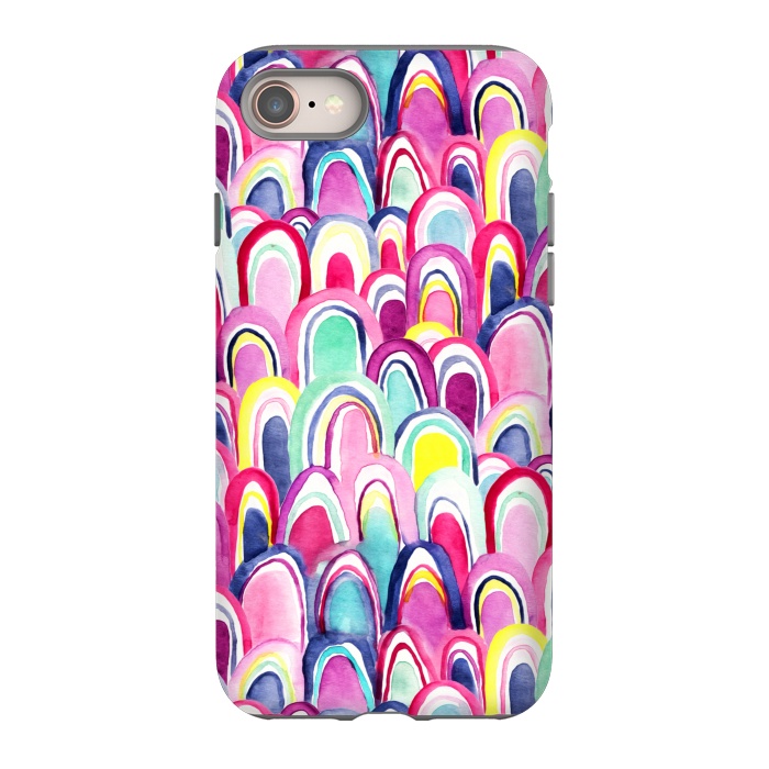 iPhone SE StrongFit Bright Watercolor Mermaid Scales  by Tigatiga