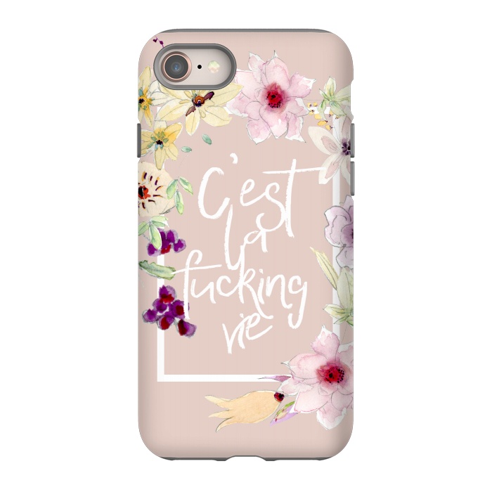 iPhone SE StrongFit C'est la fucking vie - floral blush by  Utart