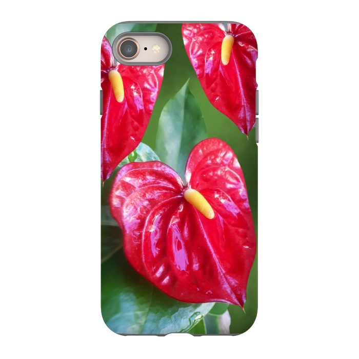 iPhone SE StrongFit Anthurium Red Exotic Flower  by BluedarkArt