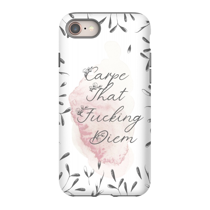 iPhone SE StrongFit Carpe that fucking diem - hand drawn florals by  Utart