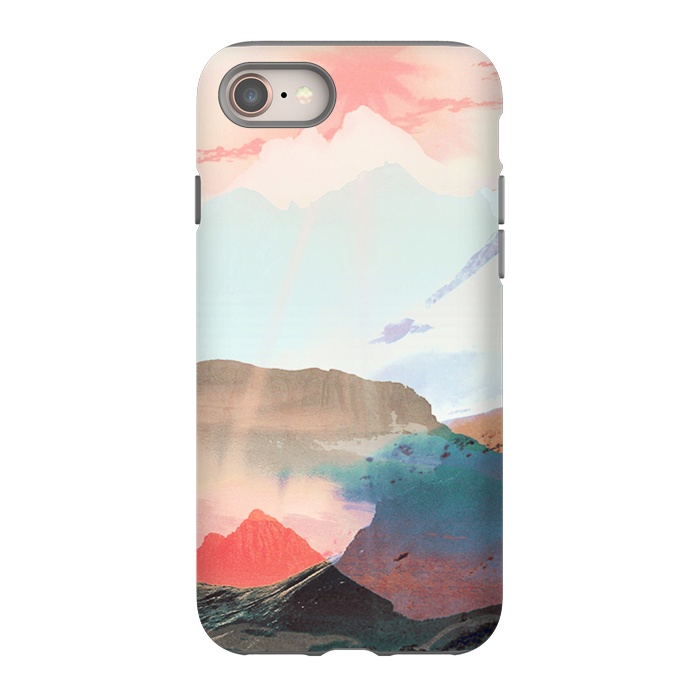 iPhone SE StrongFit Gradient painted mountain landscape by Oana 