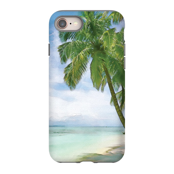 iPhone SE StrongFit Watercolor Beach by Creativeaxle