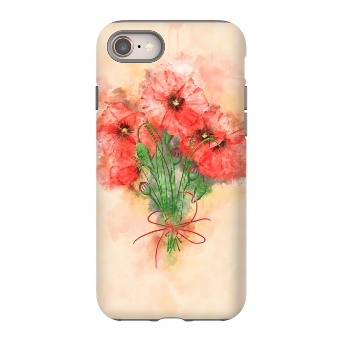 iPhone SE StrongFit Red Poppies by Creativeaxle