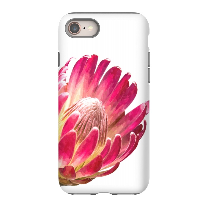 iPhone SE StrongFit Pink Protea Minimal Flower by Alemi