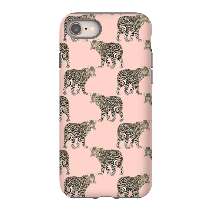 iPhone SE StrongFit Trendy Chic leopard animal pattern by InovArts