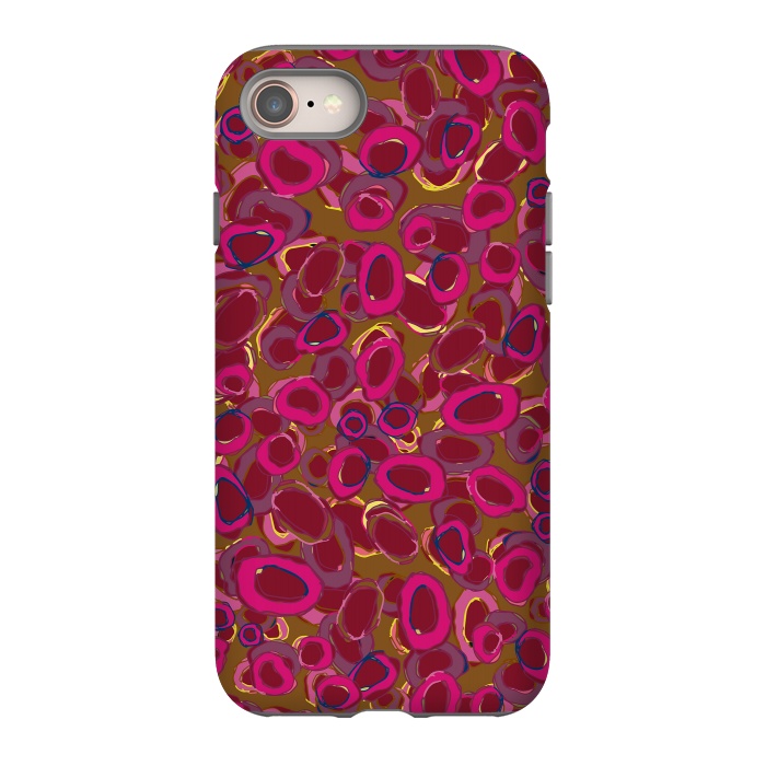 iPhone SE StrongFit Bold Circles - Red & Pink by Lotti Brown