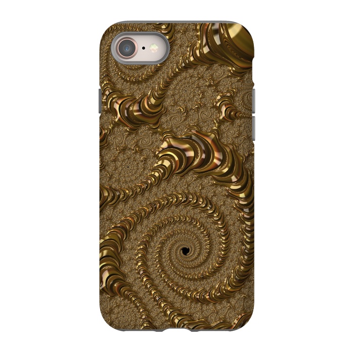 iPhone SE StrongFit Golden Fancy Fractals by Andrea Haase