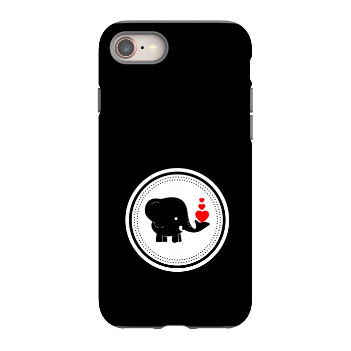 iPhone SE StrongFit elephant with hearts by TMSarts