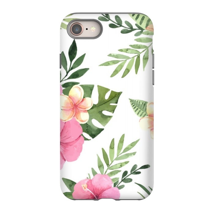 iPhone SE StrongFit tropical pink pattern by MALLIKA