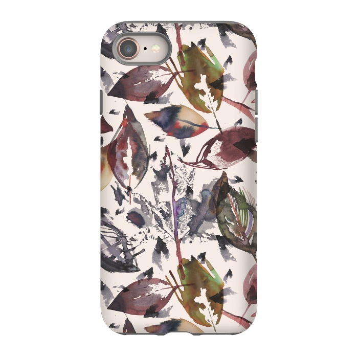 iPhone SE StrongFit Trendy Autumn Leaves by Ninola Design