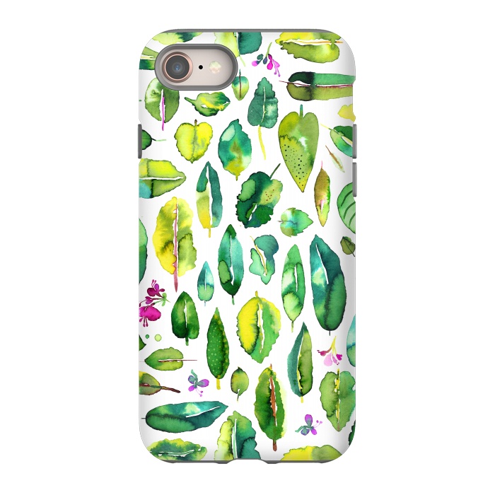 iPhone SE StrongFit Botanical Green Leaves by Ninola Design