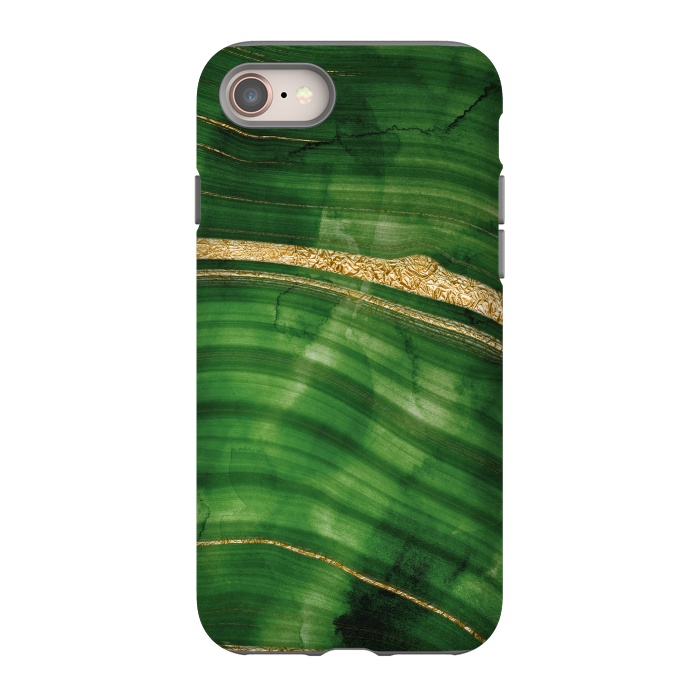 iPhone SE StrongFit Malachite Green Marble with Gold veins by  Utart