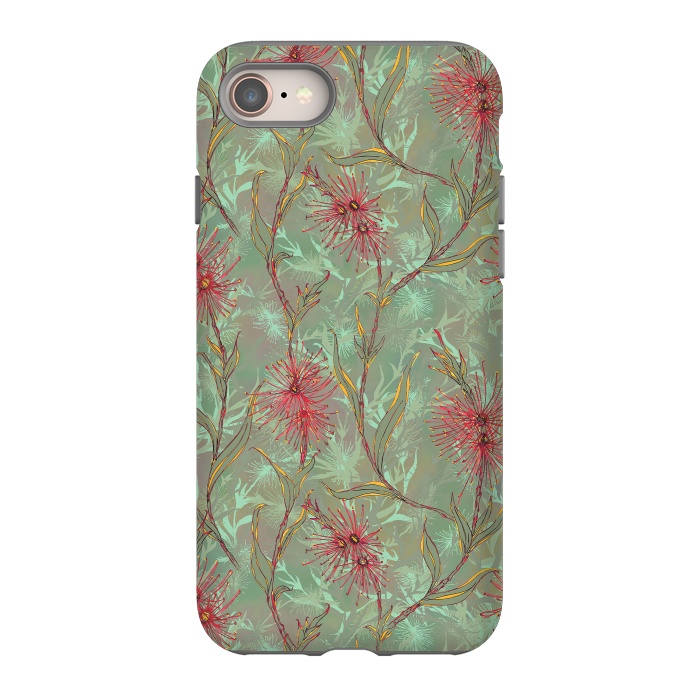 iPhone SE StrongFit Red Gum Flower by Lotti Brown