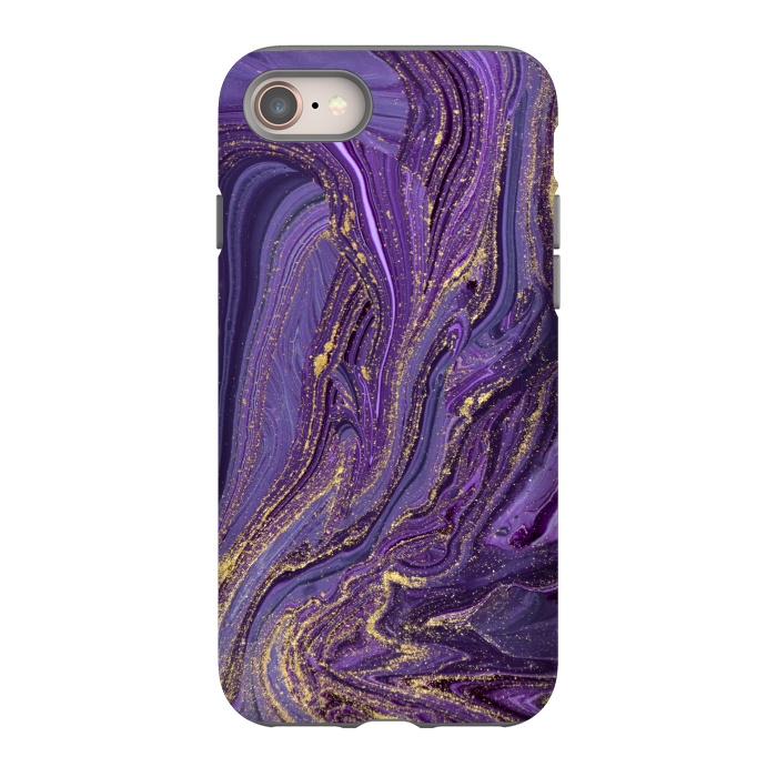 iPhone SE StrongFit Purple and Gold Marble by ArtsCase