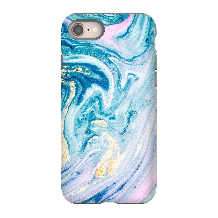 iPhone SE StrongFit Pink and Blue Marble by ArtsCase