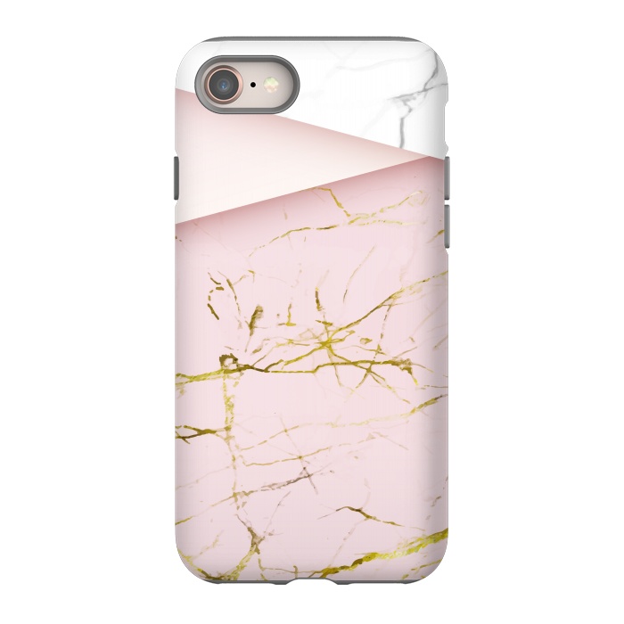iPhone SE StrongFit pink marble print 2 by MALLIKA