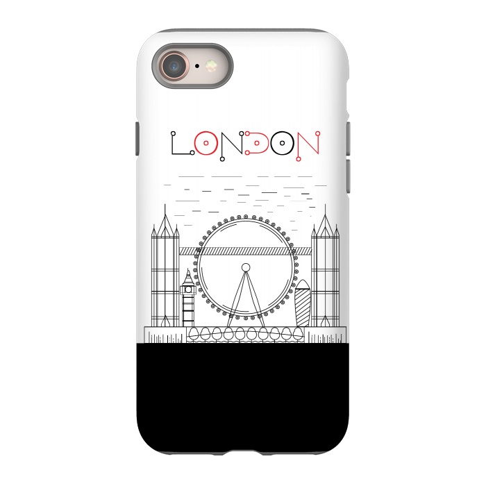 iPhone SE StrongFit london line art by TMSarts