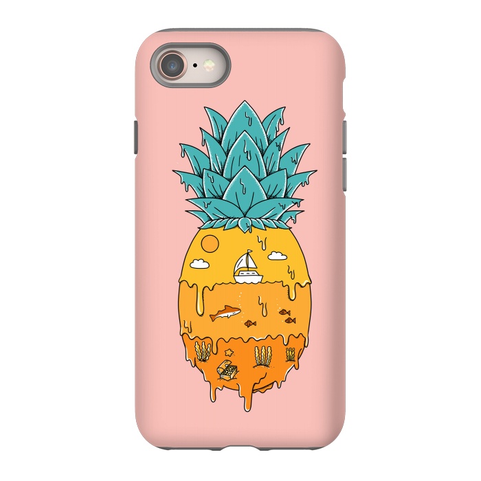 iPhone SE StrongFit Pineapple Landscape pink by Coffee Man