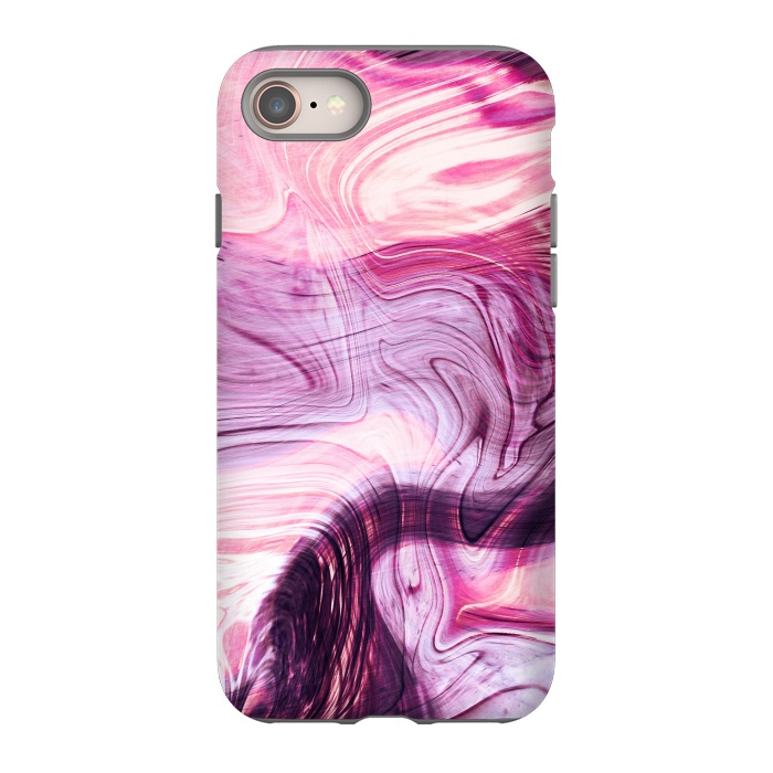 iPhone SE StrongFit Pink purple liquid marble by Oana 