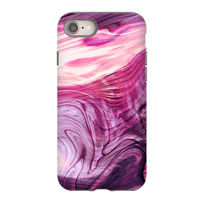 iPhone SE StrongFit Pink purple marble waves by Oana 