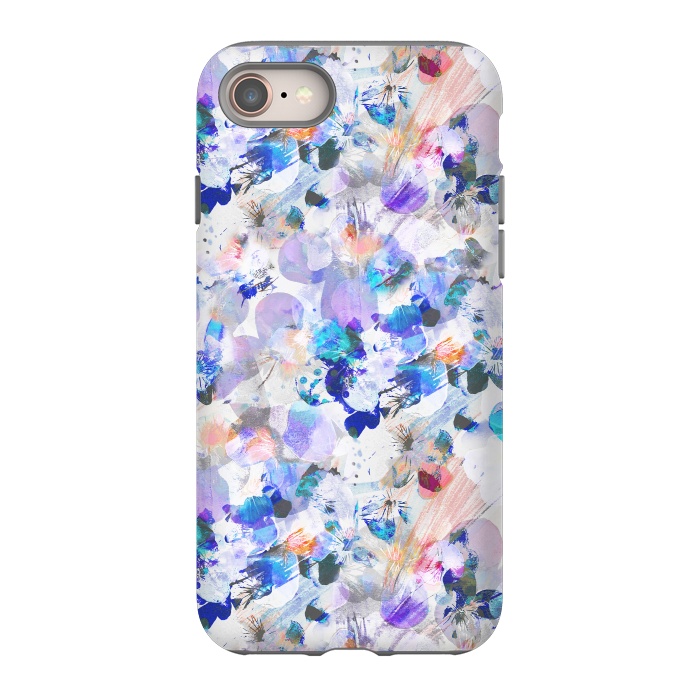 iPhone SE StrongFit Splattered blue lavender pansy petals by Oana 
