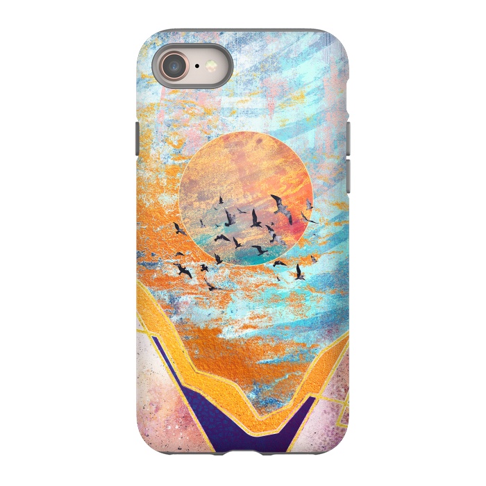 iPhone SE StrongFit ABSTRACT SUNSET - ILLUSTRATION VI by Art Design Works