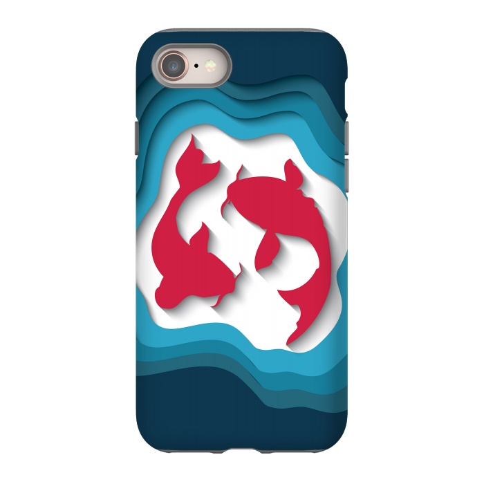 iPhone SE StrongFit Paper Cutout Koi Fish 017 by Jelena Obradovic