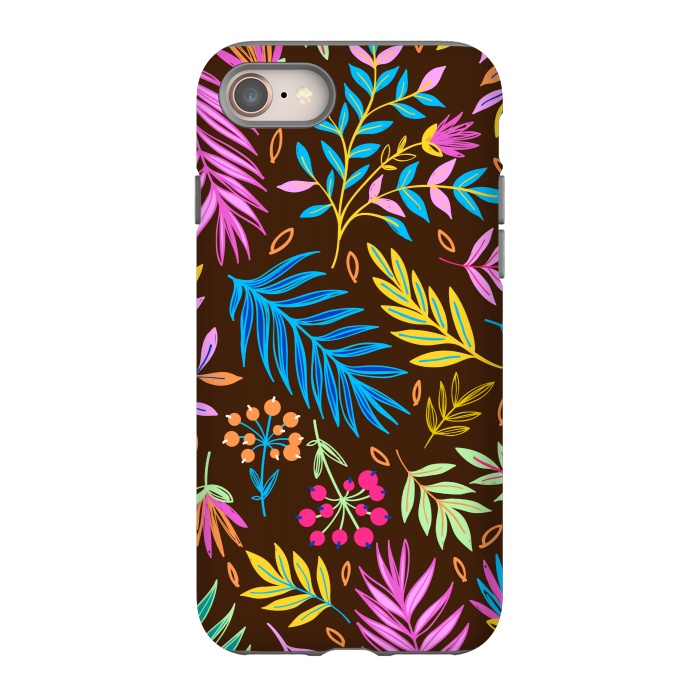 iPhone SE StrongFit MULTICOLOUR LEAF PATTERN by MALLIKA