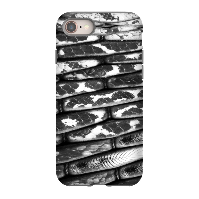 iPhone SE StrongFit Black and white snake skin pattern by Oana 