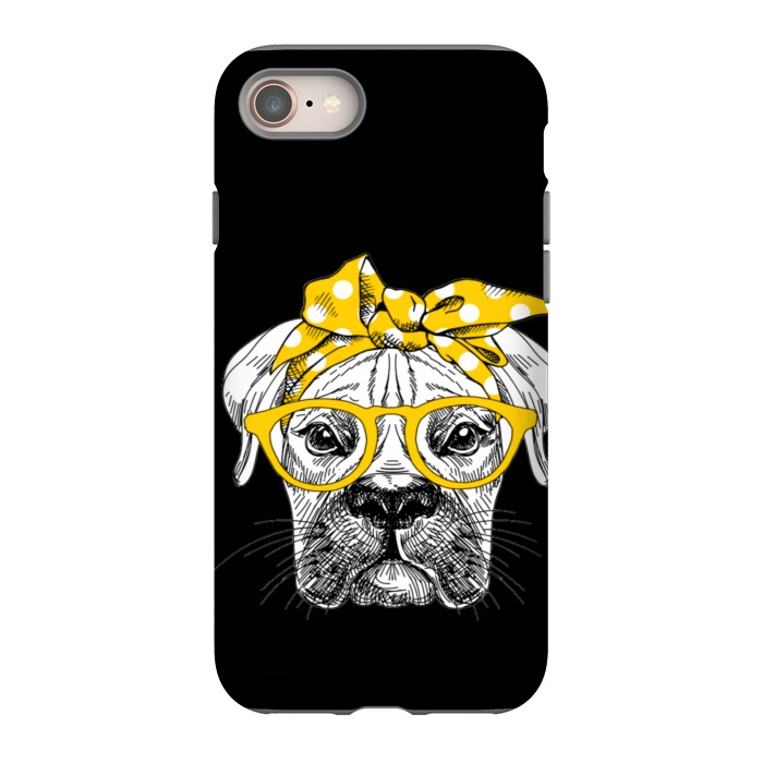 iPhone SE StrongFit cute dog with glasses by haroulita