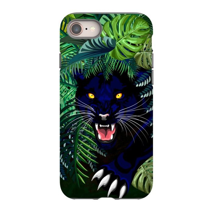 iPhone SE StrongFit Black Panther Spirit coming out from the Jungle by BluedarkArt