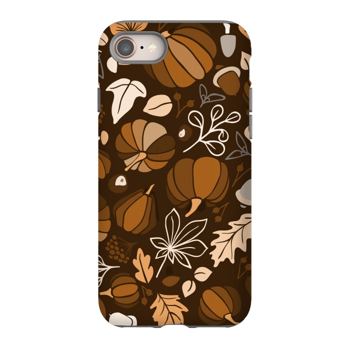 iPhone SE StrongFit Fall Fruits in Brown and Beige by Paula Ohreen