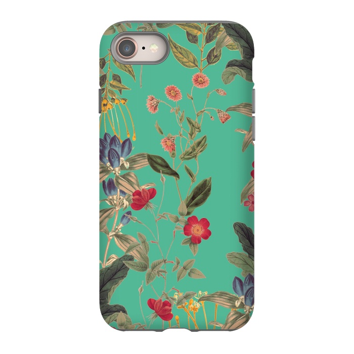 iPhone SE StrongFit Aqua Blooms by Zala Farah