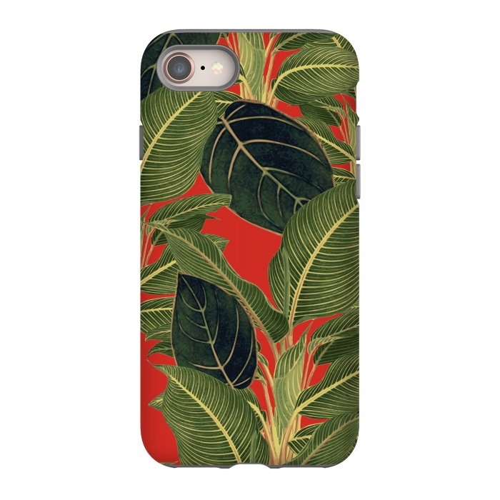 iPhone SE StrongFit Red Tropic Bloom by Zala Farah