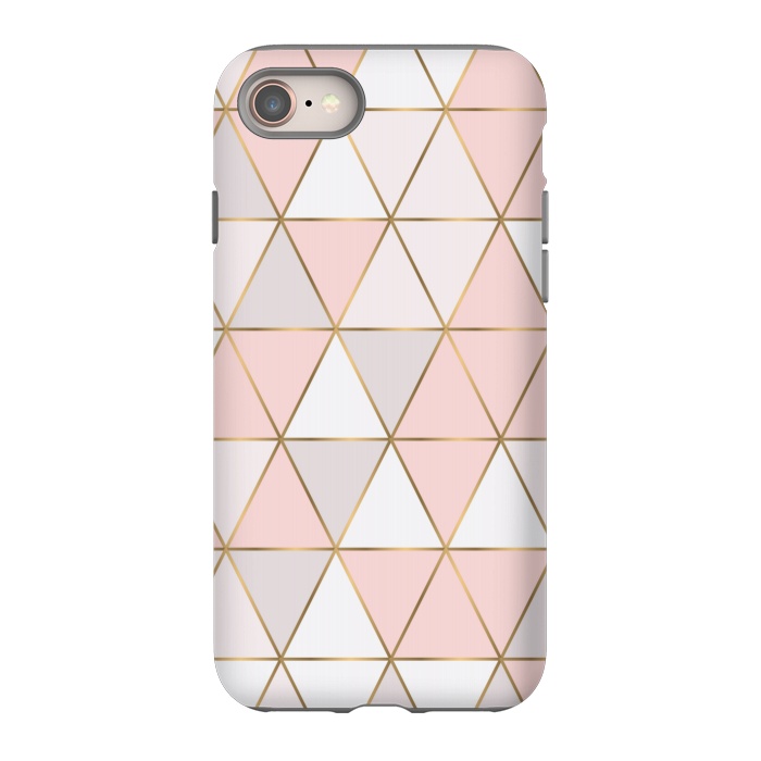 iPhone SE StrongFit pink triangle pattern 2 by MALLIKA