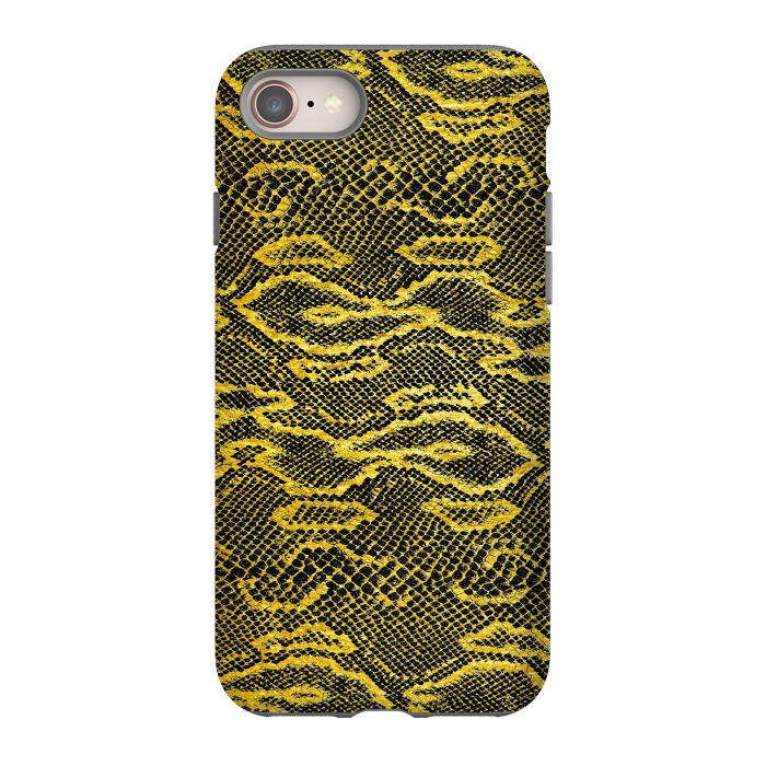 iPhone SE StrongFit Black and Gold Snake Skin I by Art Design Works