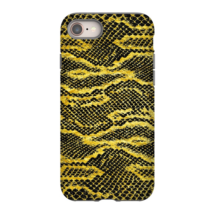 iPhone SE StrongFit Black and Gold Snake Skin II by Art Design Works