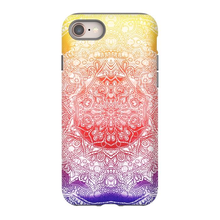 iPhone SE StrongFit Vibrant rainbow mandala by Oana 