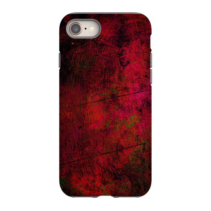 iPhone SE StrongFit Red abstract grunge textured design by Josie
