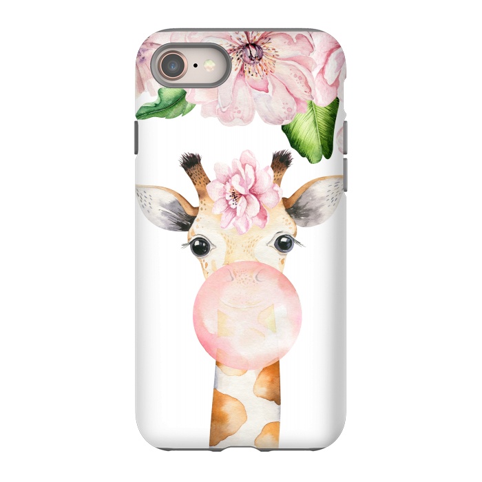 iPhone SE StrongFit Flower Giraffe With Chewing gum by  Utart